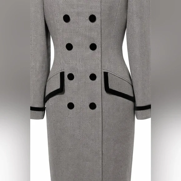 Vintage Kasper dress- modern suiting. Retro style- 6 - Picture 4 of 5